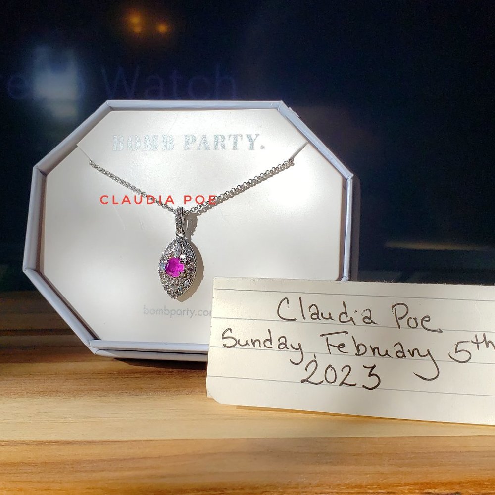 Bomb Party "Call It a Crush" Purple Quartz and Rhodium Plating OG Necklace RBP